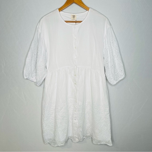 Matilda Jane White Eyelet Button-Front Dress - Picture 5 of 16